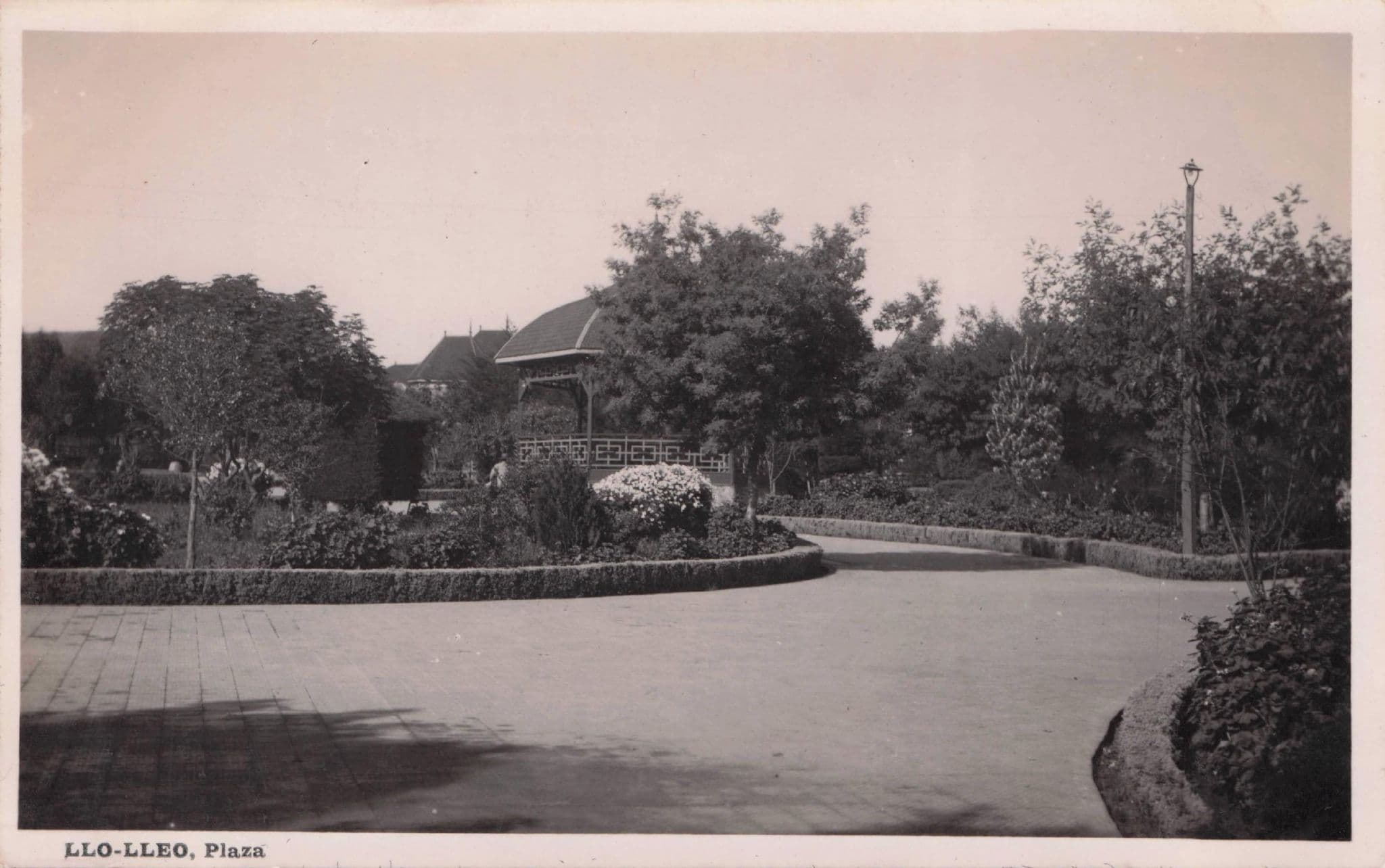 Chile Llo-Lleo Llolleo Plaza Antique Rare Real Photo Postcard