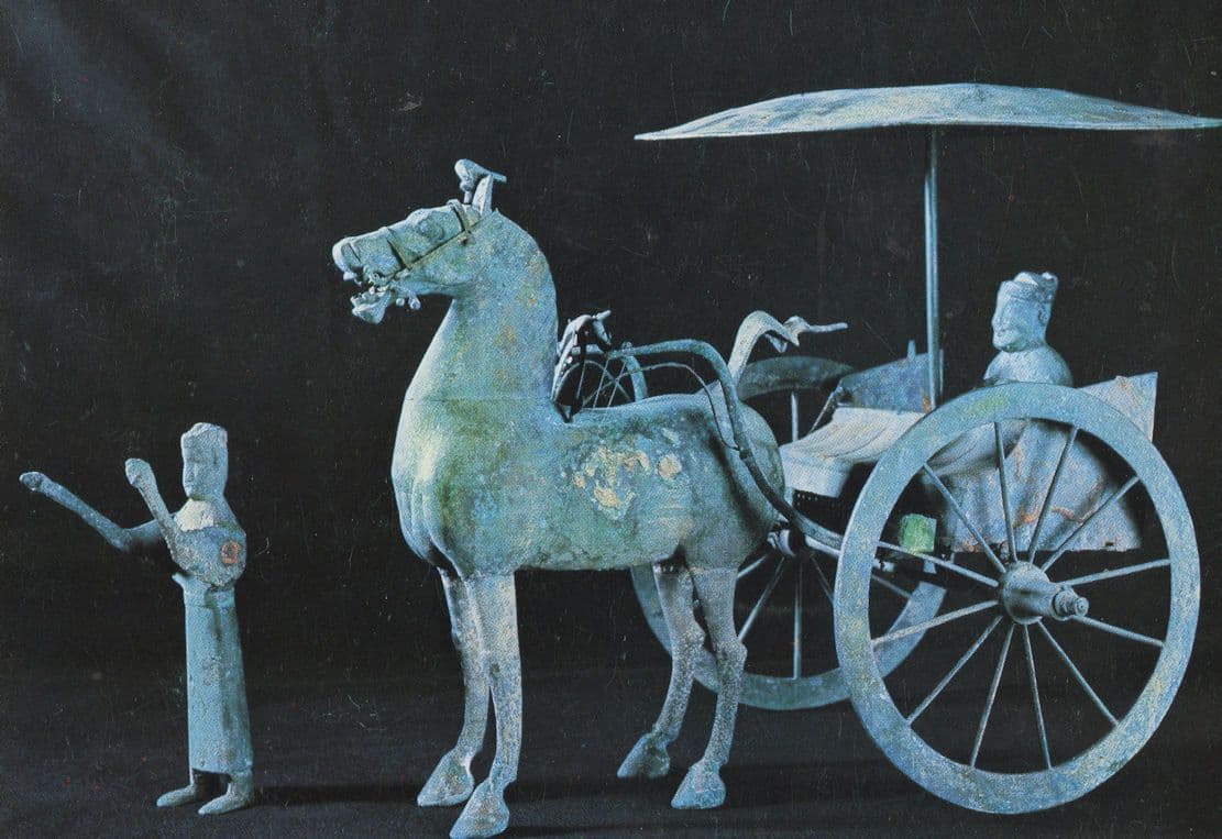 Chinese Chariot Bronze Model Kansu 2nd Century AD Postcard