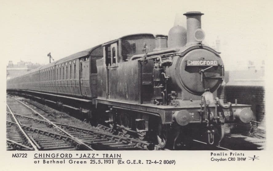 Chingford Jazz Train at Bethnal Green Station Railway Postcard