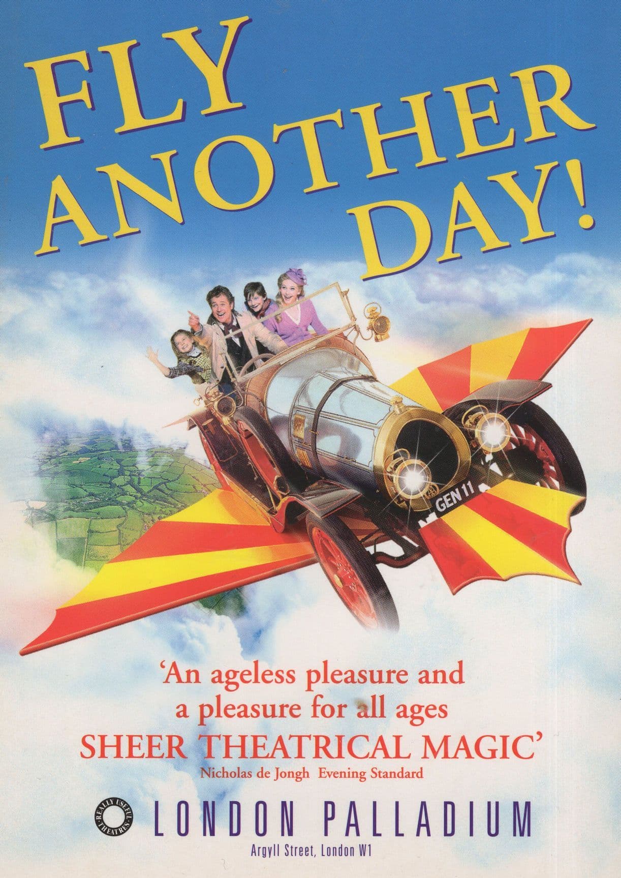 Chitty Chitty Bang Bang The Musical CD Film London Theatre Postcard