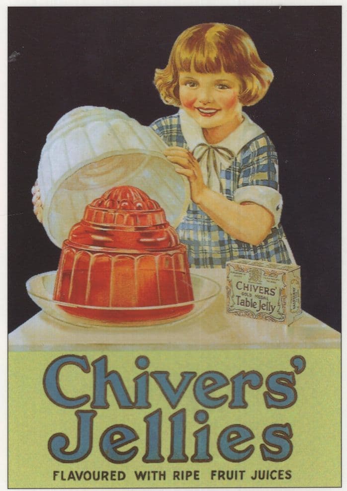 Chivers Jellies Jelly Vintage Poster Advertising Postcard