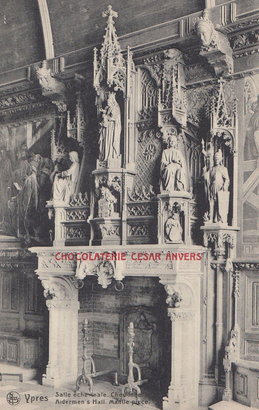 Chocolaterie Cesar Anvers Dutch  Chocolate Factory Old Advertising Postcard