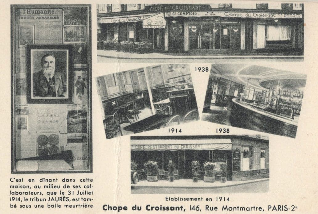 Chope De Croissant 1930s Bakers French Old Postcard Please Read