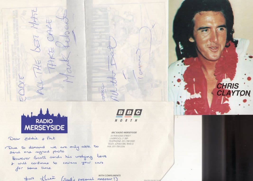 Chris Clayton Elvis Presley 3x Hand Signed Photo Ephemera
