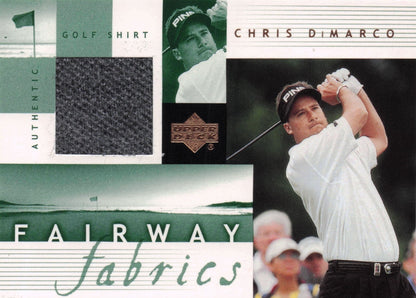 Chris DiMarco Fairway Fabrics 2002 Golf Upper Deck Authentic Shirt Relic Card