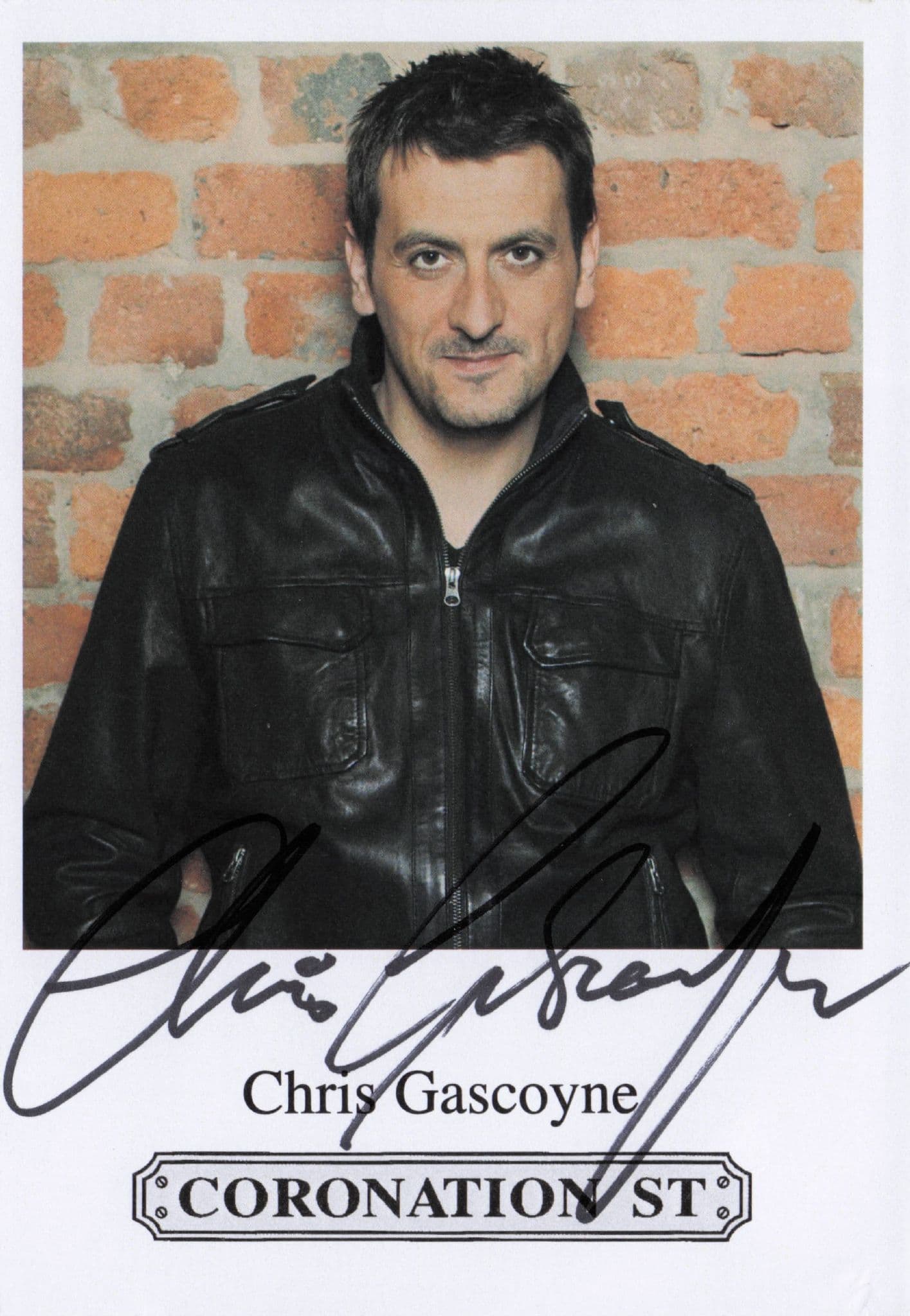 Chris Gascoyne Coronation Street Hand Signed Cast Card
