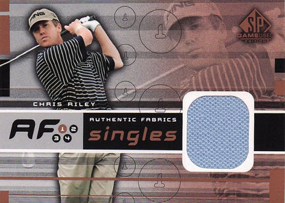 Chris Riley Authentic Fabrics Singles 2003 Golf Upper Deck Worn Shirt Card