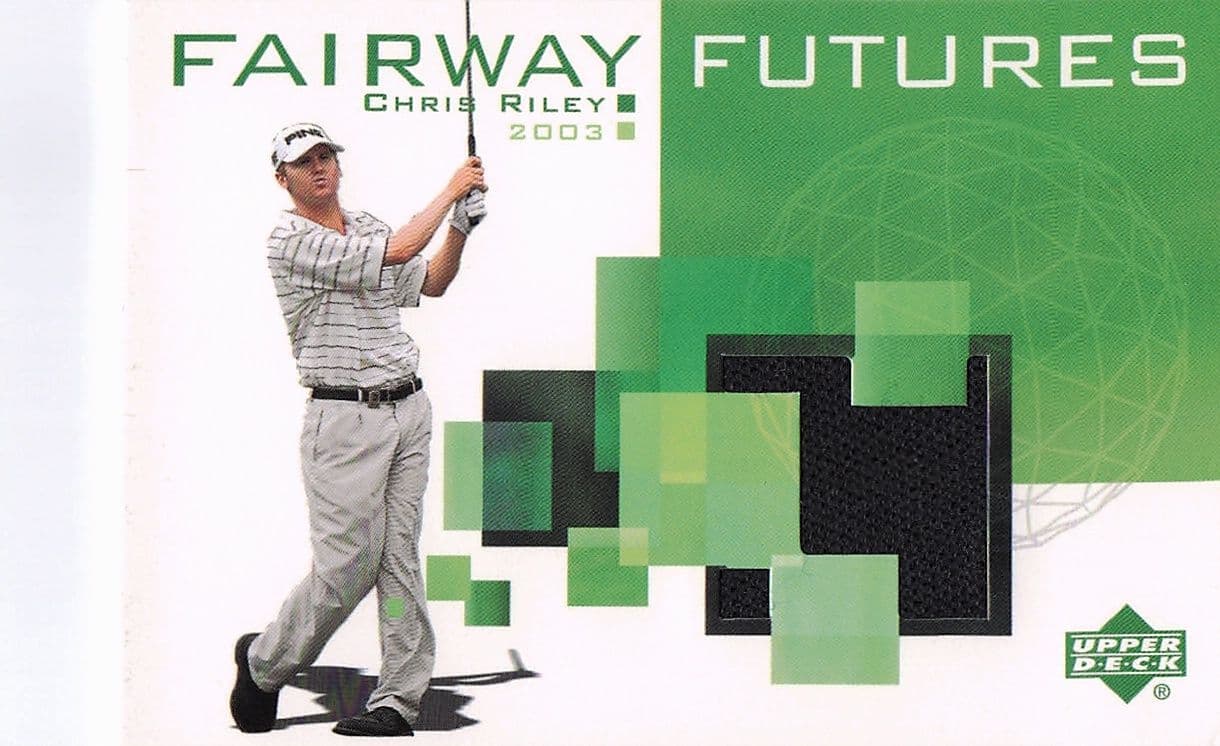 Chris Riley Fairway Futures Fabric 2003 Real Golf Shirt Trade Card