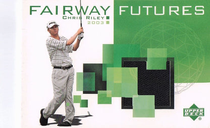 Chris Riley Fairway Futures Fabric 2003 Real Golf Shirt Trade Card