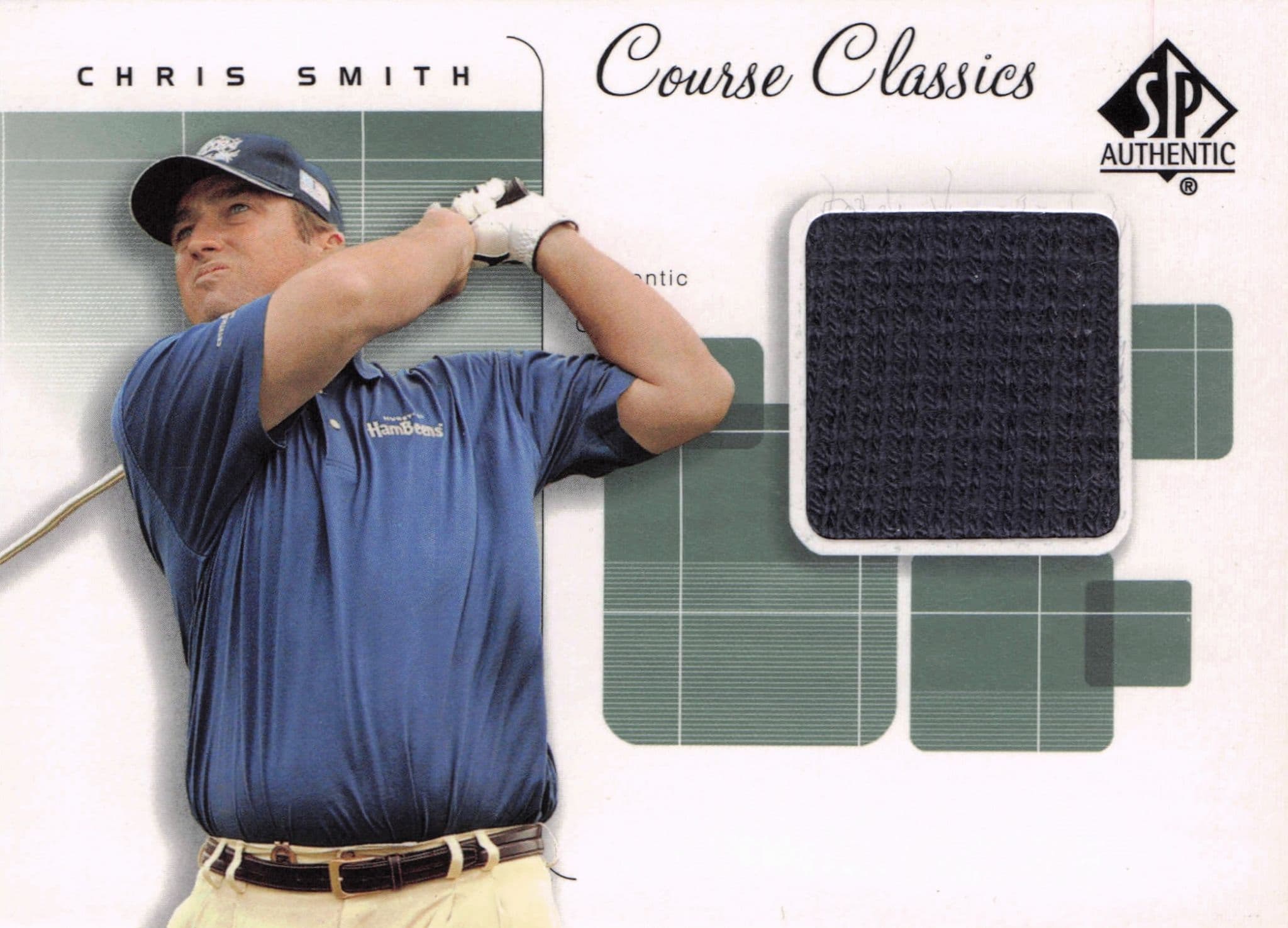 Chris Smith Course Classics Upper Deck 2002 Real Relic Golf Shirt Card