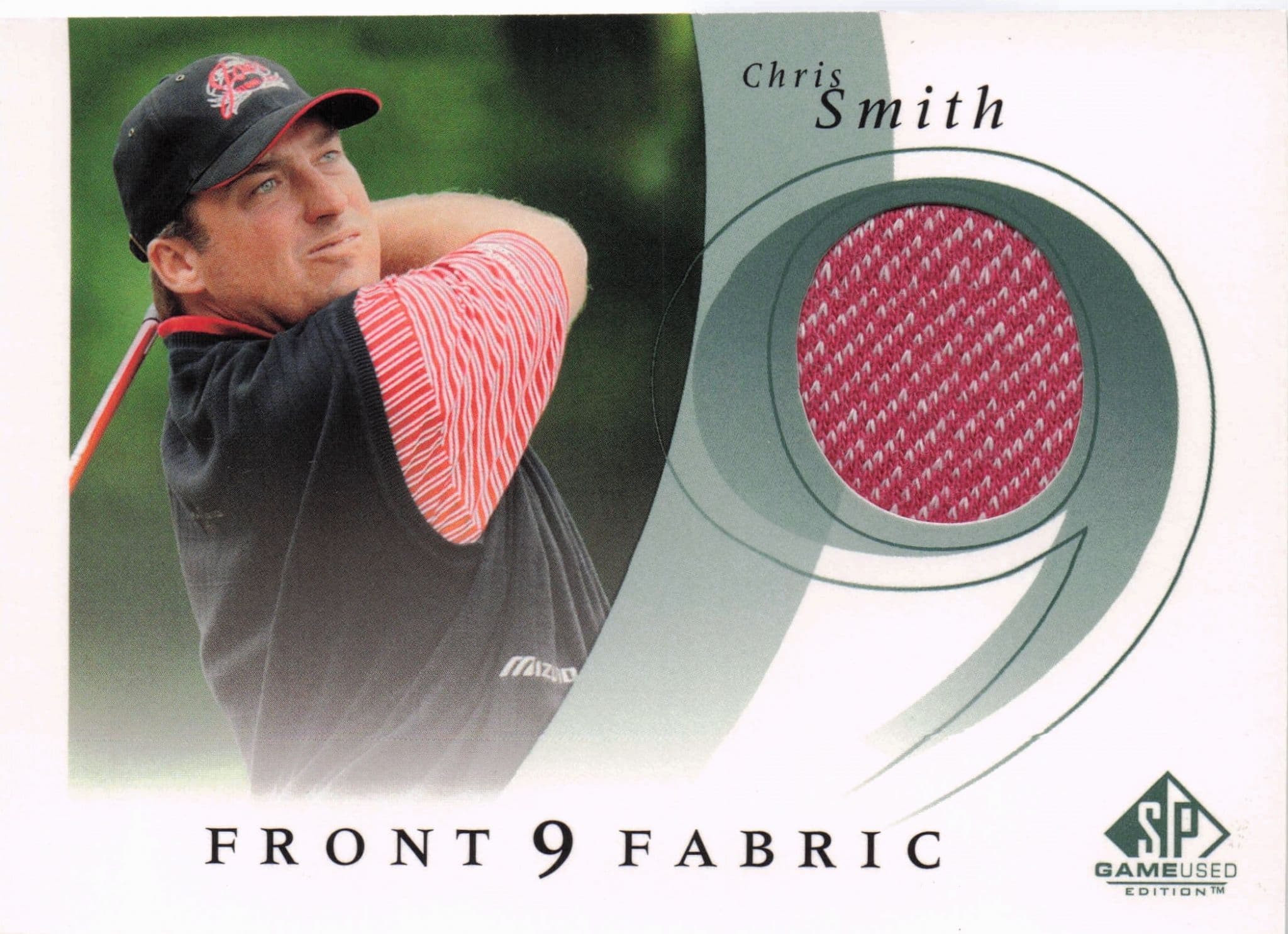 Chris Smith Front 9 Fabric 2002 Upper Deck Authentic Shirt Card