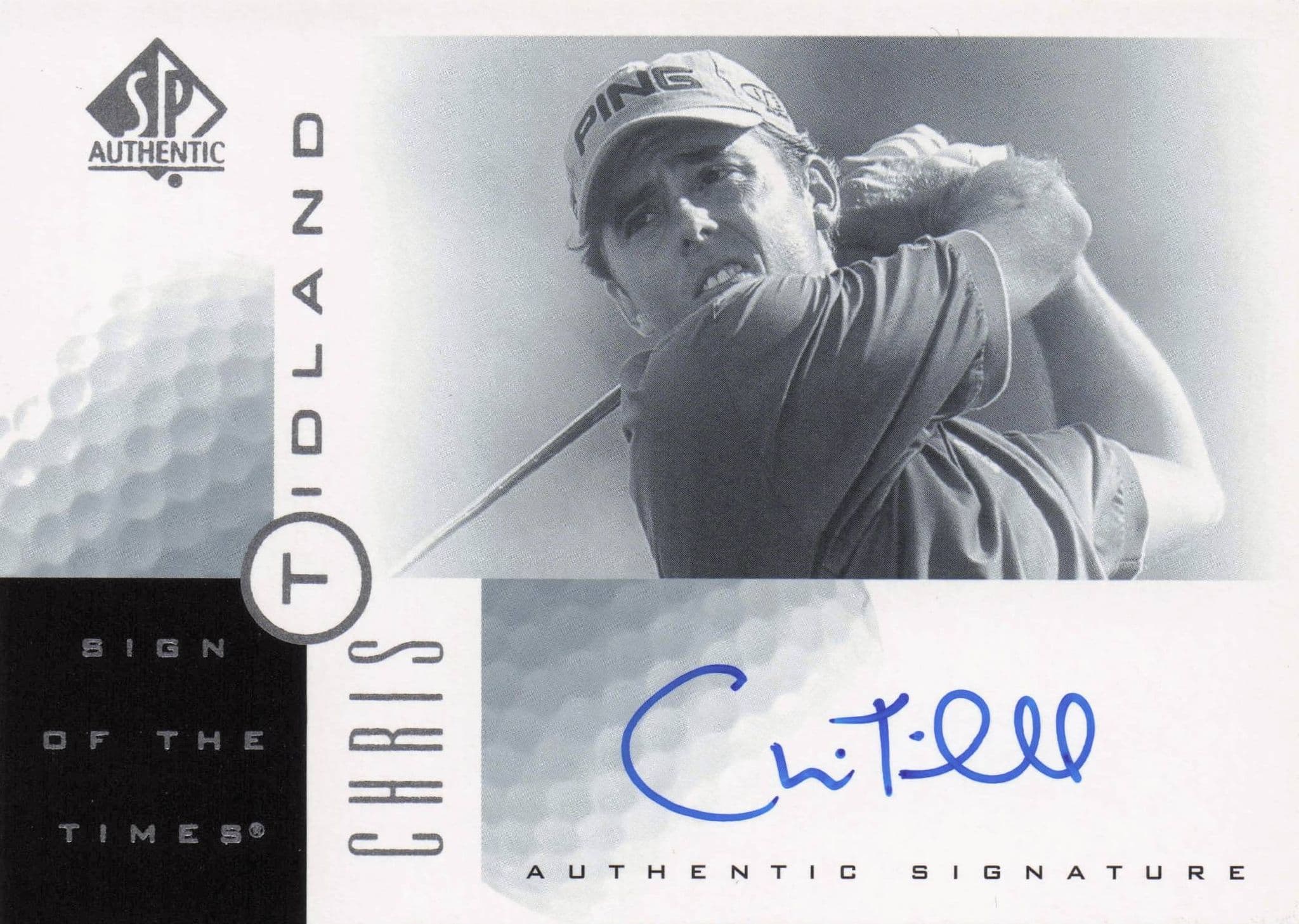 Chris Tidland Sign Of The Times Hand Signed 2001 SP Golf Autograph Card