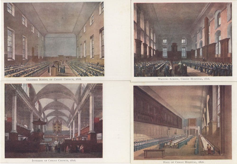 Christ Hospital in Victorian 1816 Horsham 4x Old Postcard s