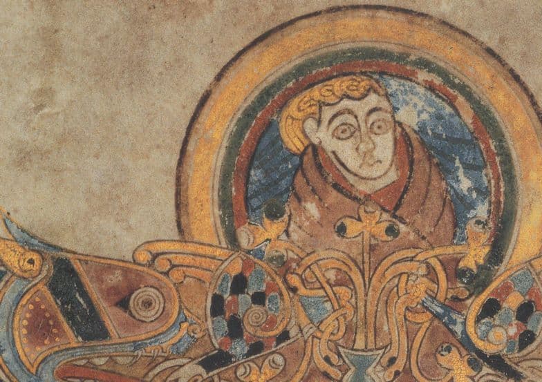 Christ & Peacock Biting Lion Tongue Book Of Kells 3R Postcard