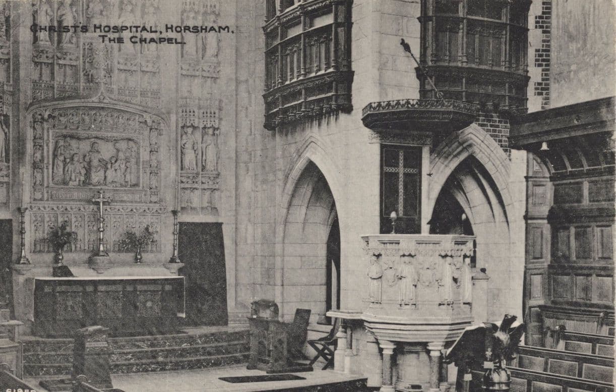 Christ's Hospital Horsham Sussex The Speech Hall Old Postcard