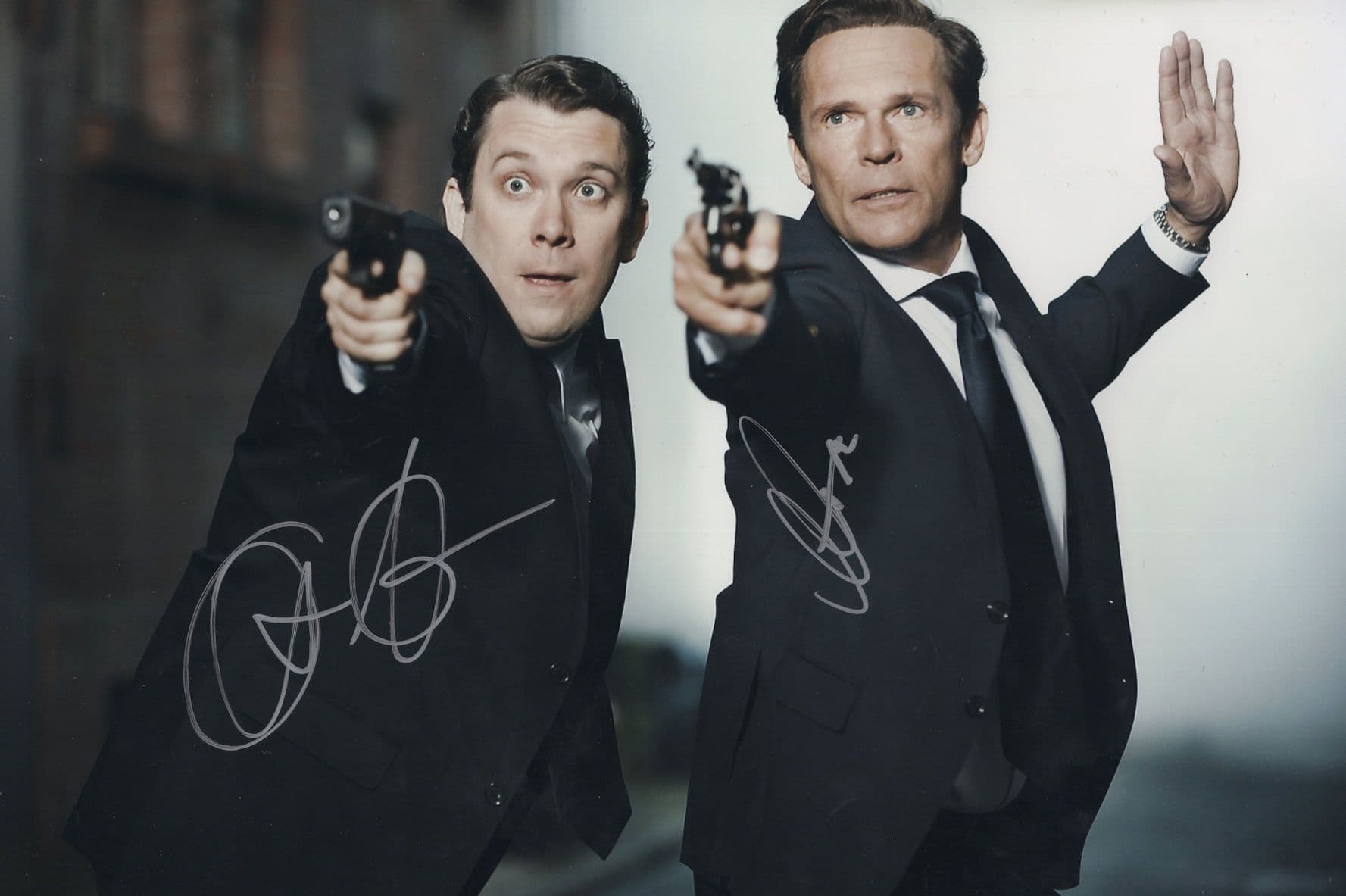 Christian & Tramitz Ulman in Jerry Cotton MULTI 12x8 Hand Signed Photo