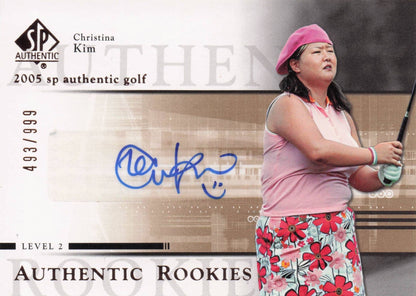 Christina Kim Authentic Rookies 2005 Golf SP Hand Signed Autograph Card