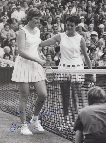 Christine Truman Wimbledon Tennis 1961 Hand Signed Press Photo