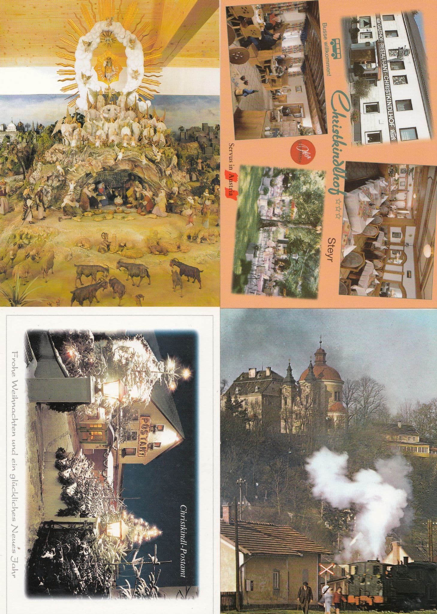 Christkindl Bei Steyr Austria Railway Hotel 4x Postcard s