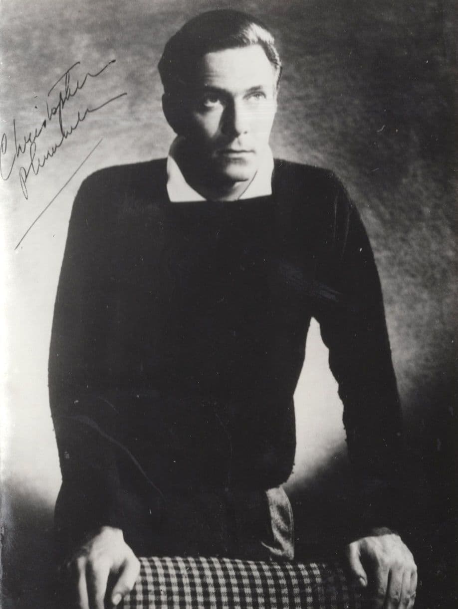 Christopher Plummer Shakespeare Sweden Film Fan Club Printed Signed Photo