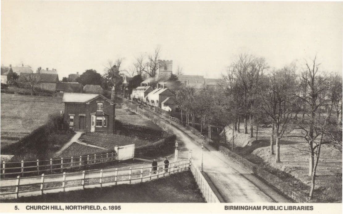 Church Hill Northfield in Victorian Birmingham Real Photo Postcard