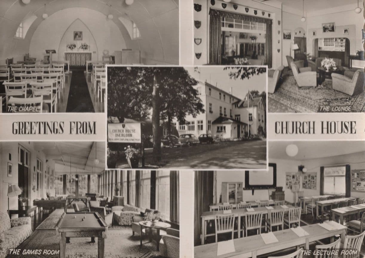 Church House British Army Of The Rhine Snooker Table German Postcard