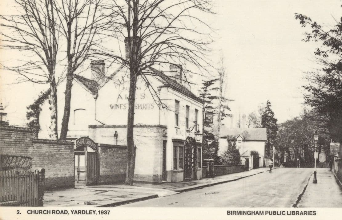 Church Road Pub Inn Yardley 1937 Birmingham Rare Photo Postcard