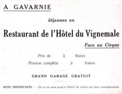 Cirque de Gavarnie Vue de Hotel Du Vignemale French Postcard