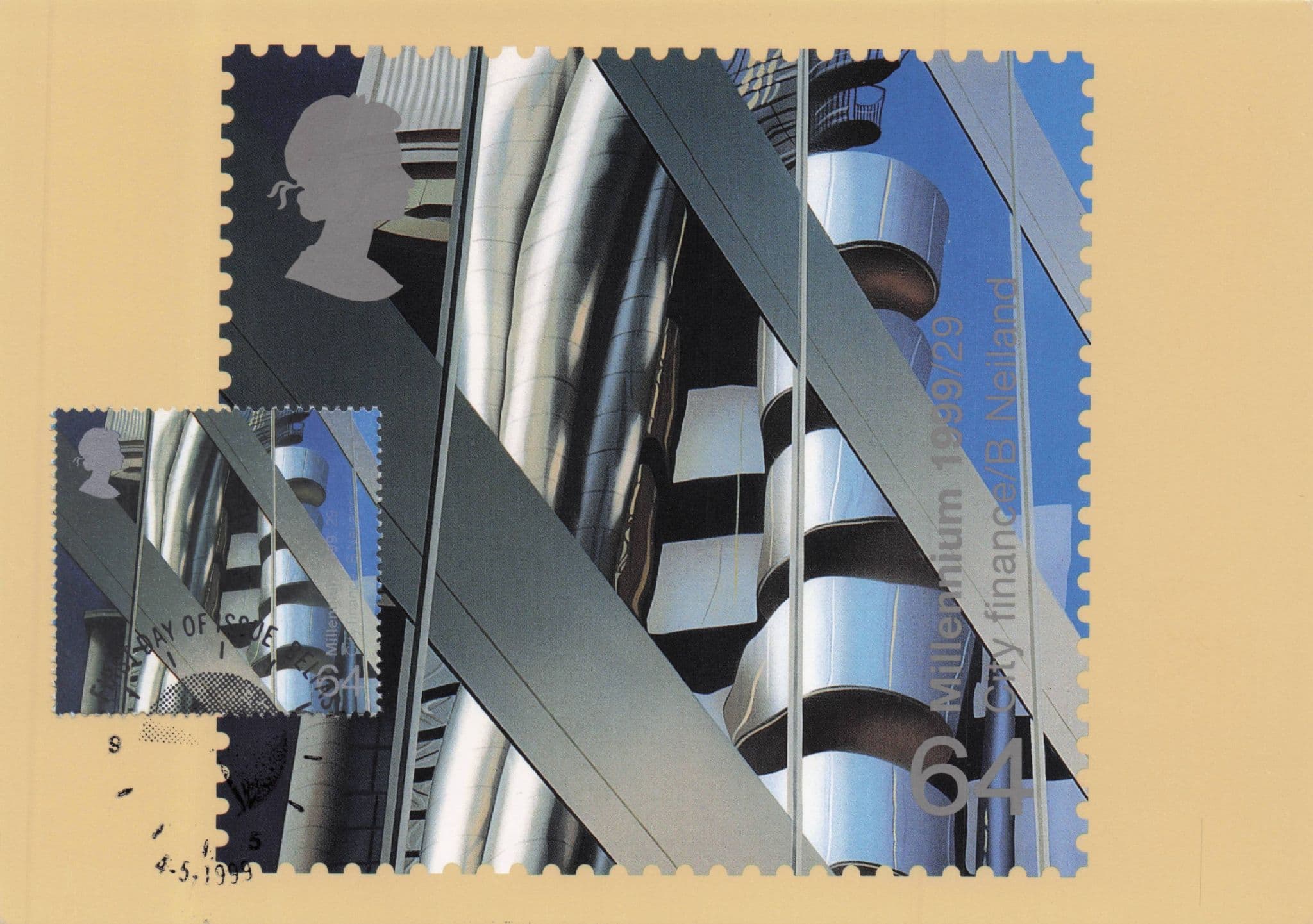 City Finance Financial Buildings Royal Mail Ltd Edn FDC Postcard