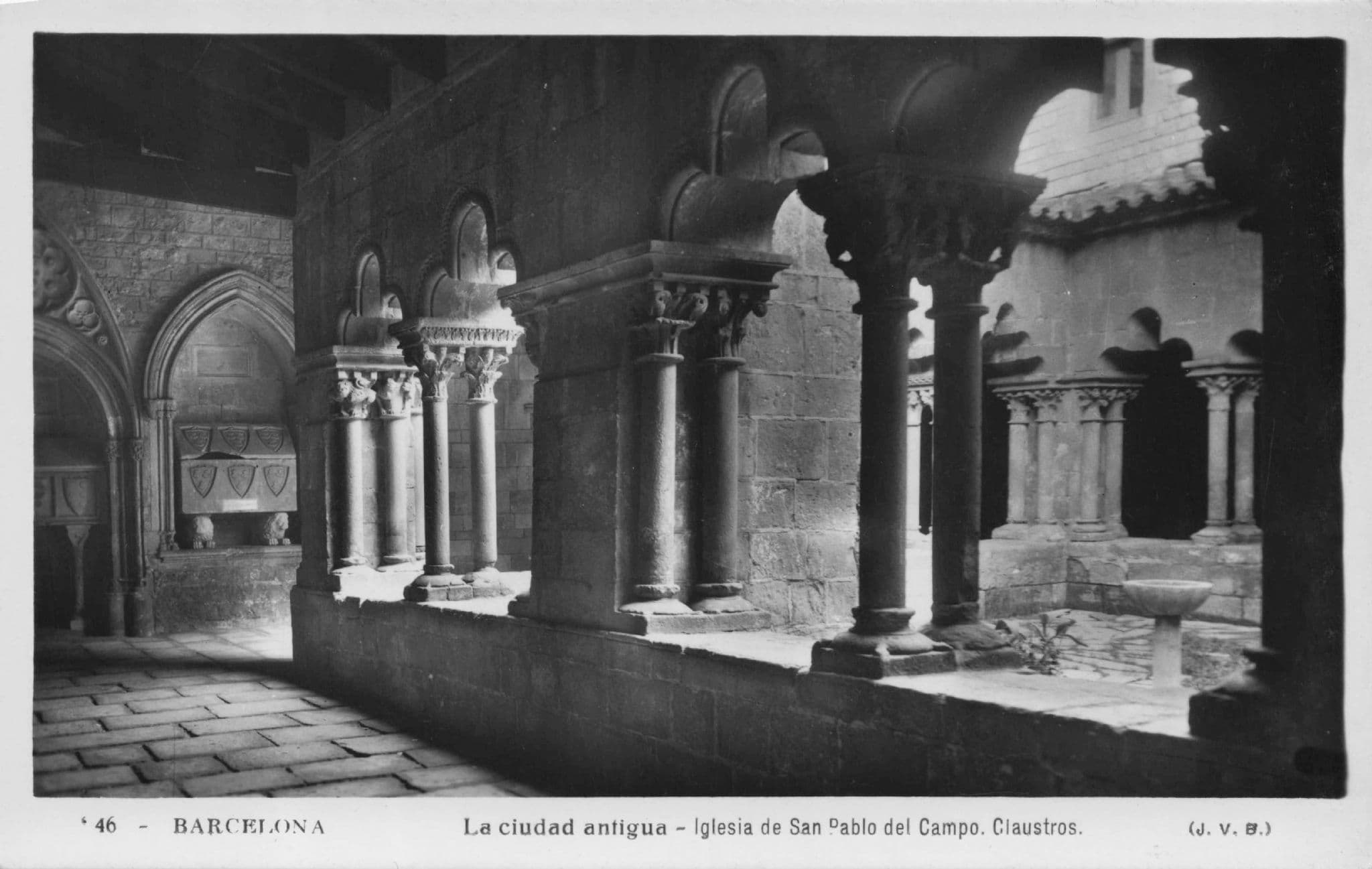 Ciudad Antigua Iglesia De San Pablo Del Campo Claustros Spain Old Real Photo Postcard