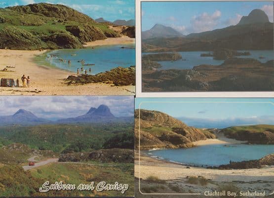 Clachtoll Bay Lochinvar Suilven & Canisp 4x Sutherland Postcard s