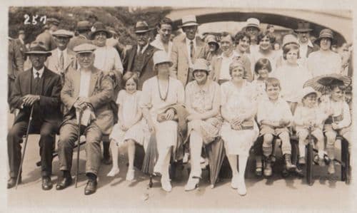 Clacton On Sea Pier Mixed Group incl Japanese Umbrella Real Photo Postcard