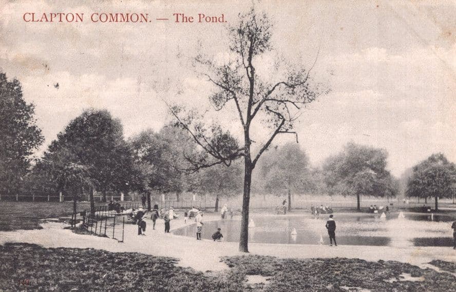 Clapton Common Hackney Model Toy Boats The Pond 1904 Postcard