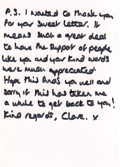 Clare Foster as PC Millie Brown The Bill Hand Signed Cast Photo & Letter
