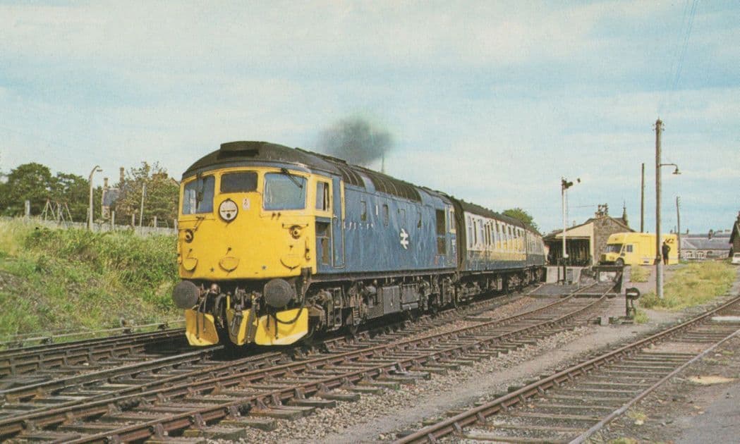 Class 26 Train at Invergordon Railway Station 5337 Postcard