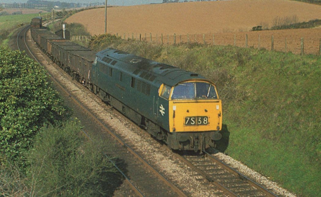 Class 52 Venturer Train at Trerulefoot Station Railway 1975 Postcard