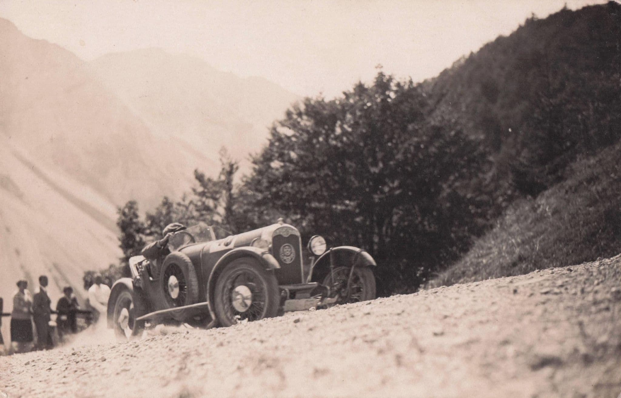 Classic Car Mountain Climb Race Old PB Photo Postcard