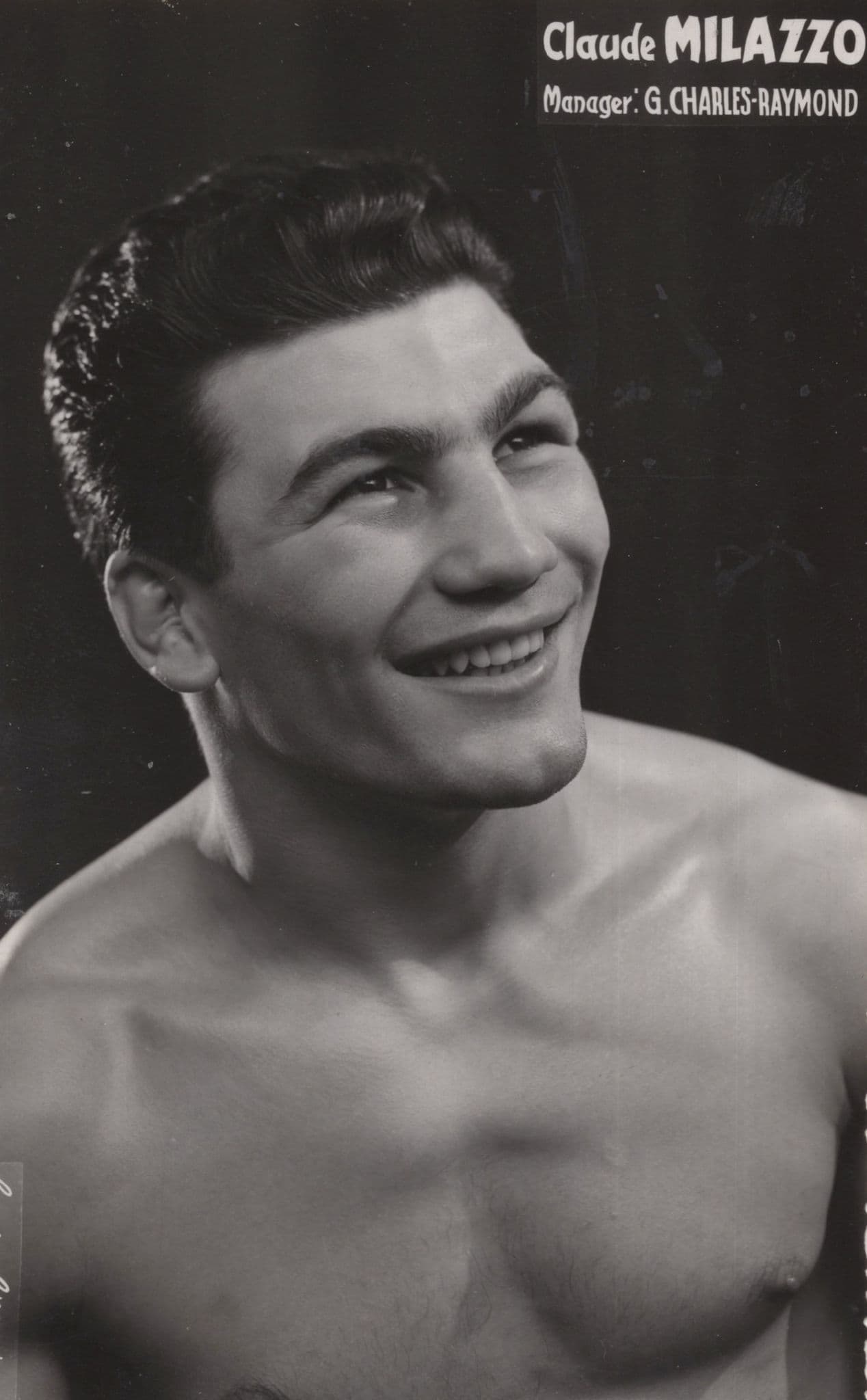Claude Milazzo Tunisian French Boxer Rare Management Card Photo