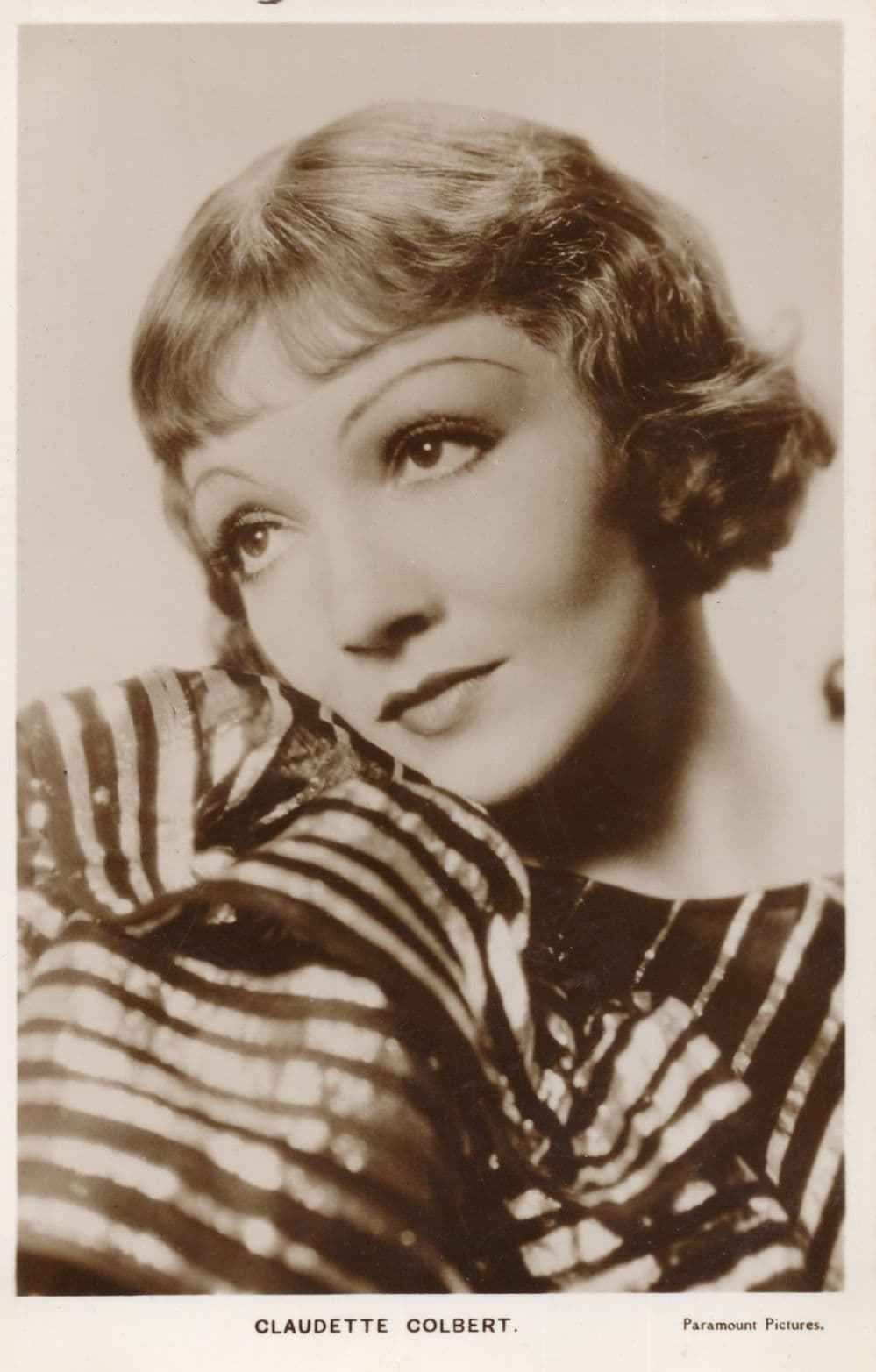 Claudette Colbert Paramount Pictures Film Star Real Photo Postcard