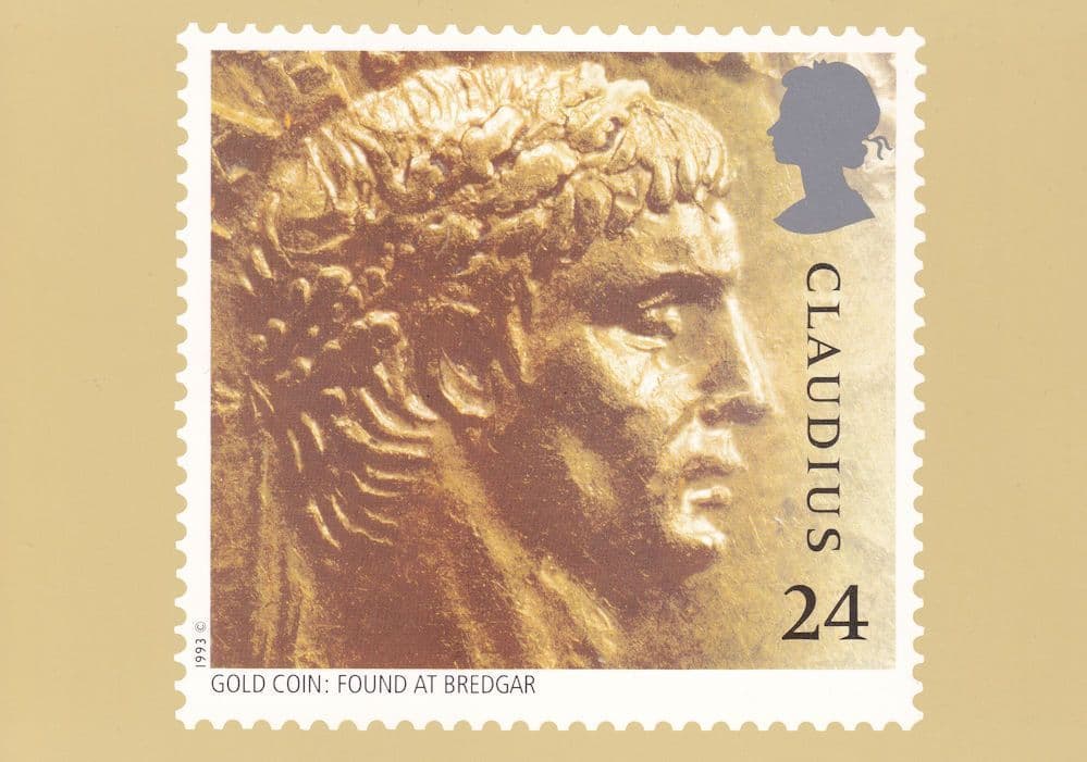 Claudius Ancient Roman Emperor Rare Postcard