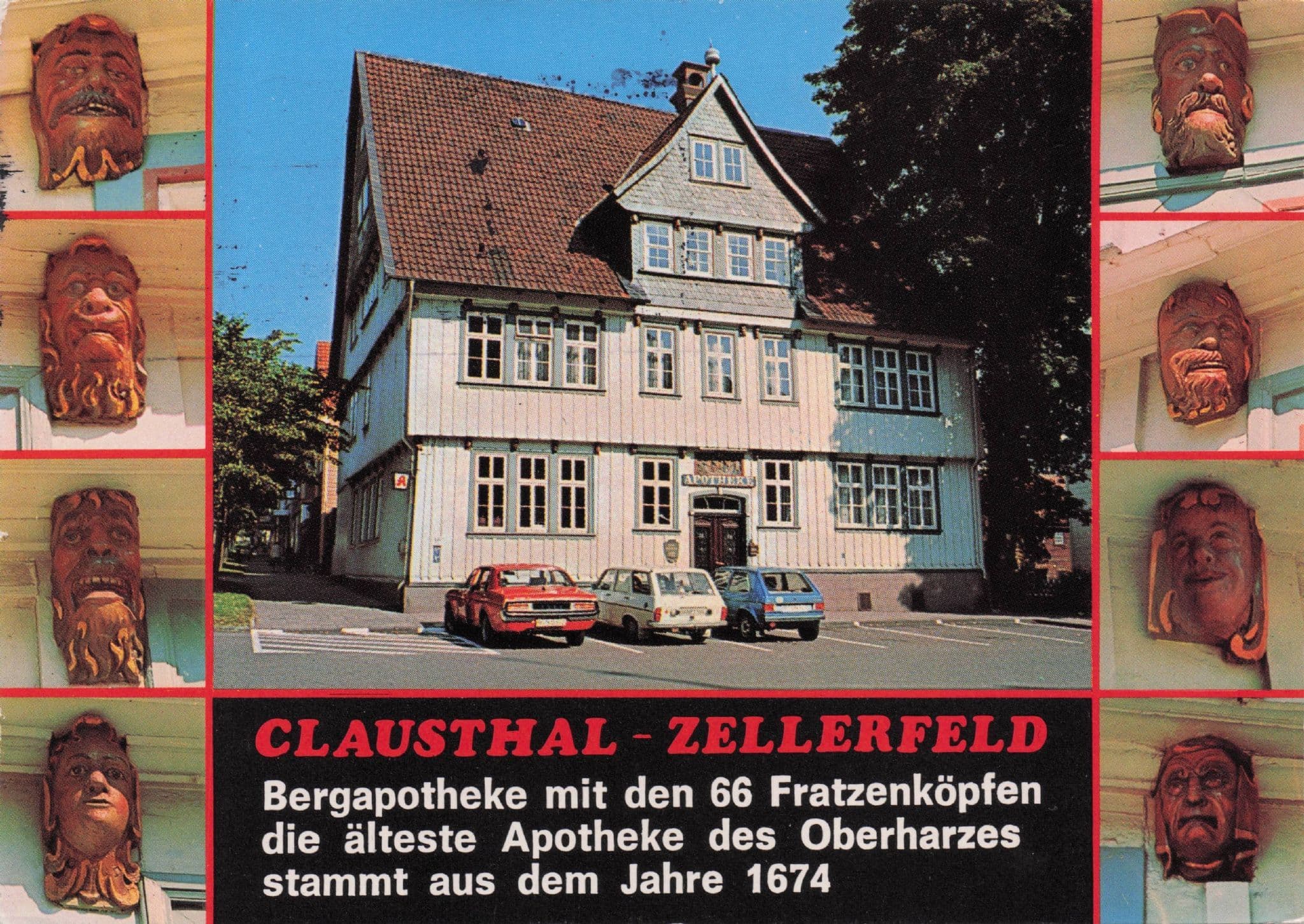 Clausthal Zellerfeld Human Head Old Door Knockers German Postcard