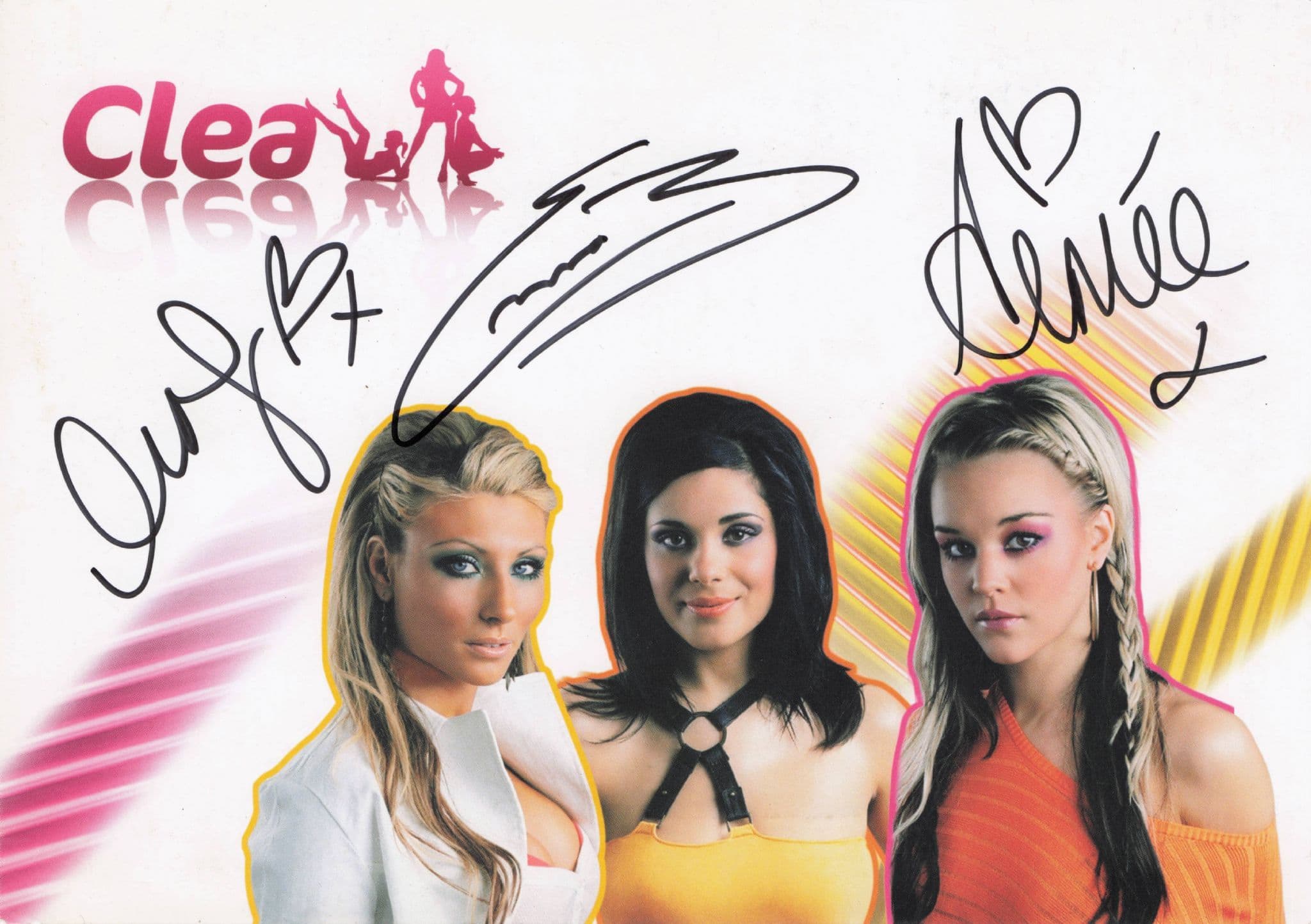 Clea Pop Group Popstars The Rivals FULLY MULTI Hand Signed Photo