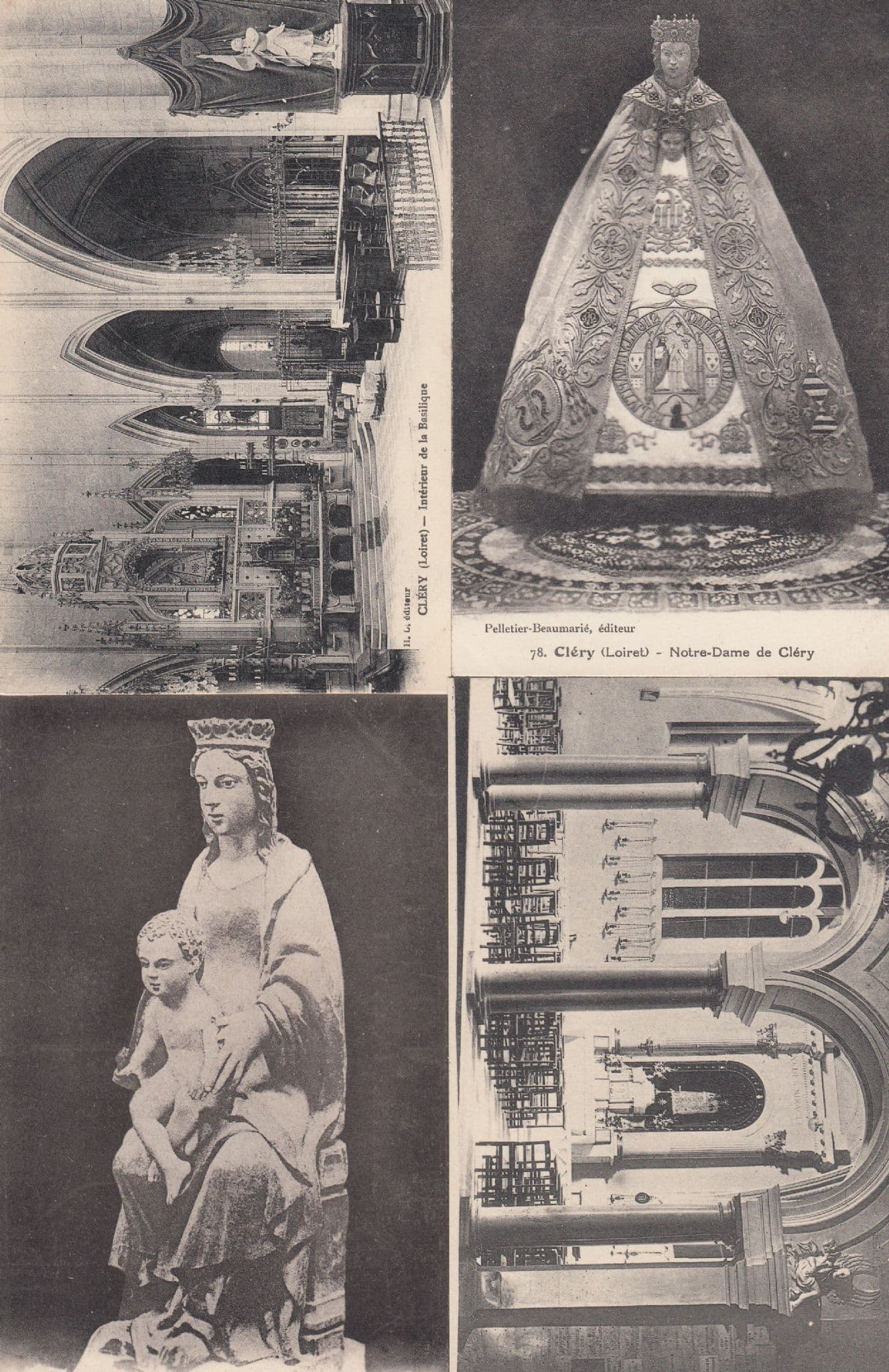 Clery Loiret Notre Dame De Basilique 4x French Religious Old Postcard s