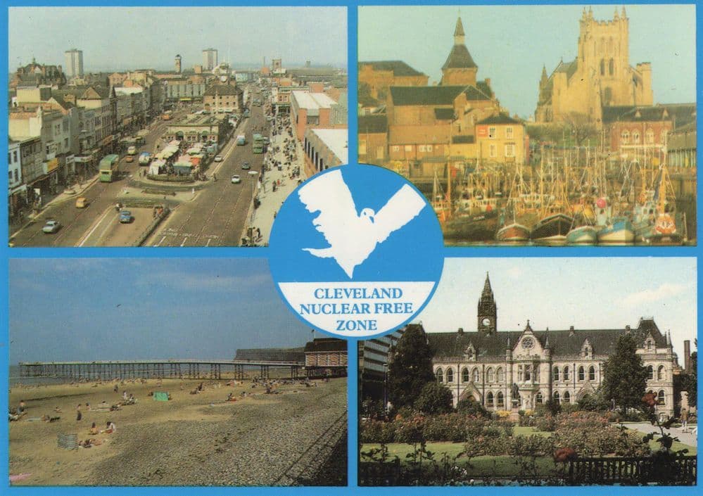 Cleveland Nuclear Free Zone Military Peace Anti War Postcard