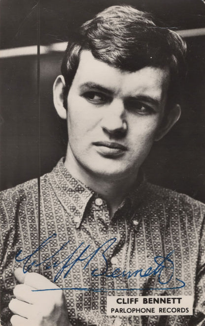Cliff Bennett Parlaphone Records Hand Signed 1960s Fan Club Photo