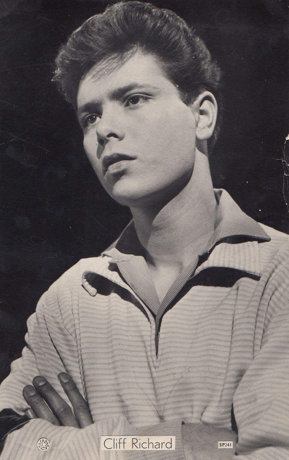Cliff Richard Young Star Series Old Photo Postcard