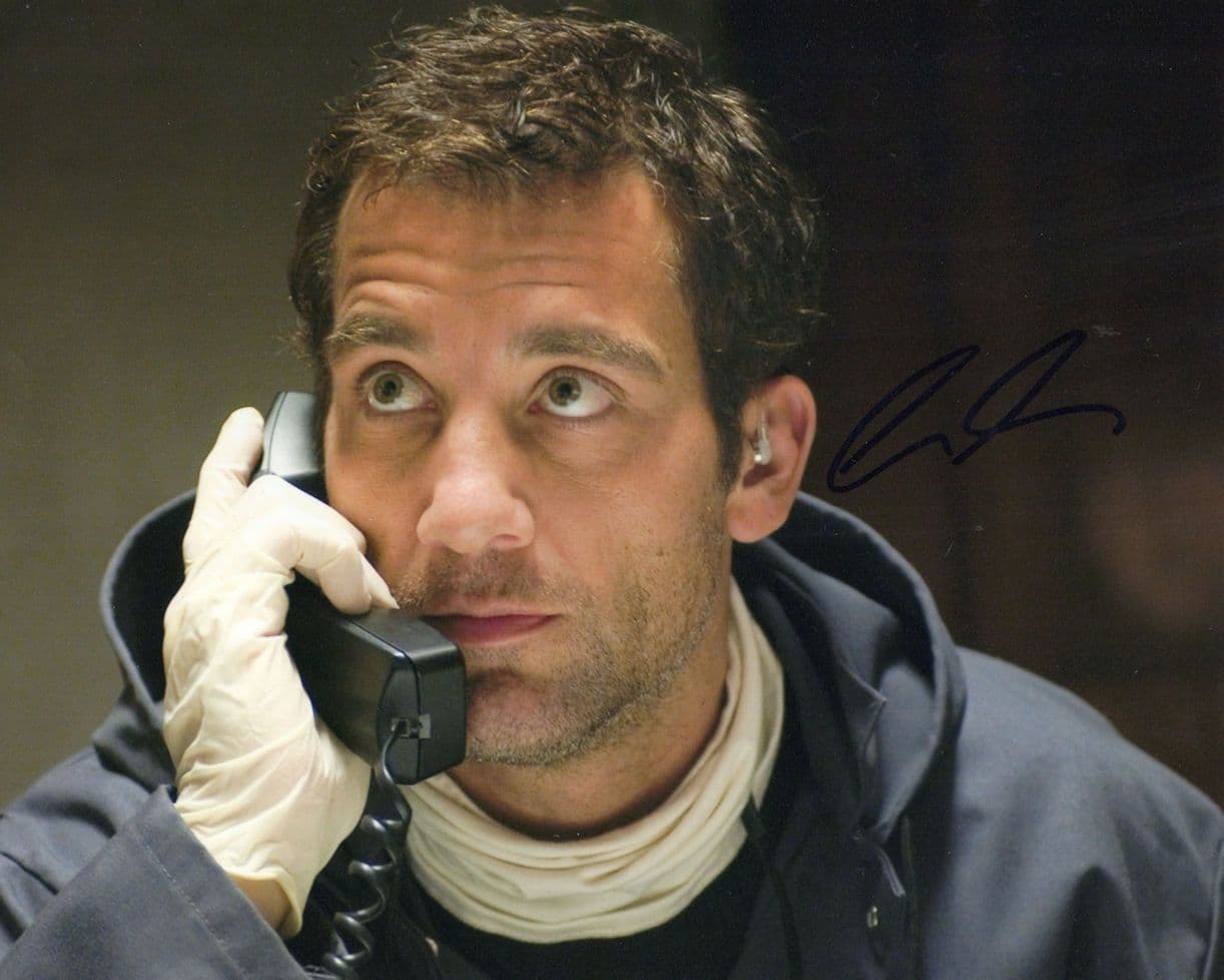 Clive Owen Children Of Men Sin City 10x8 Hand Signed Photo