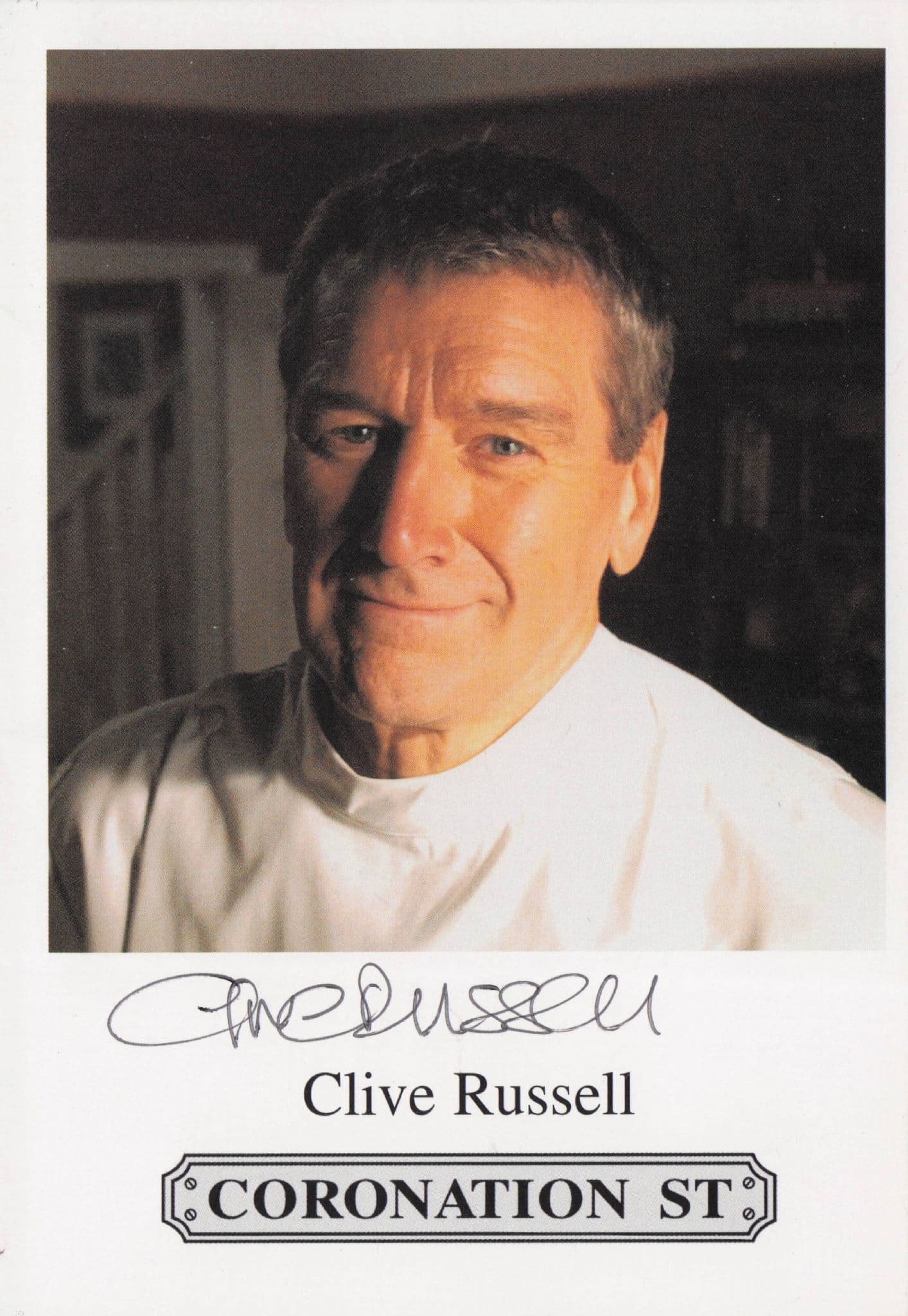 Clive Russell Coronation Street Hand Signed Cast Photo