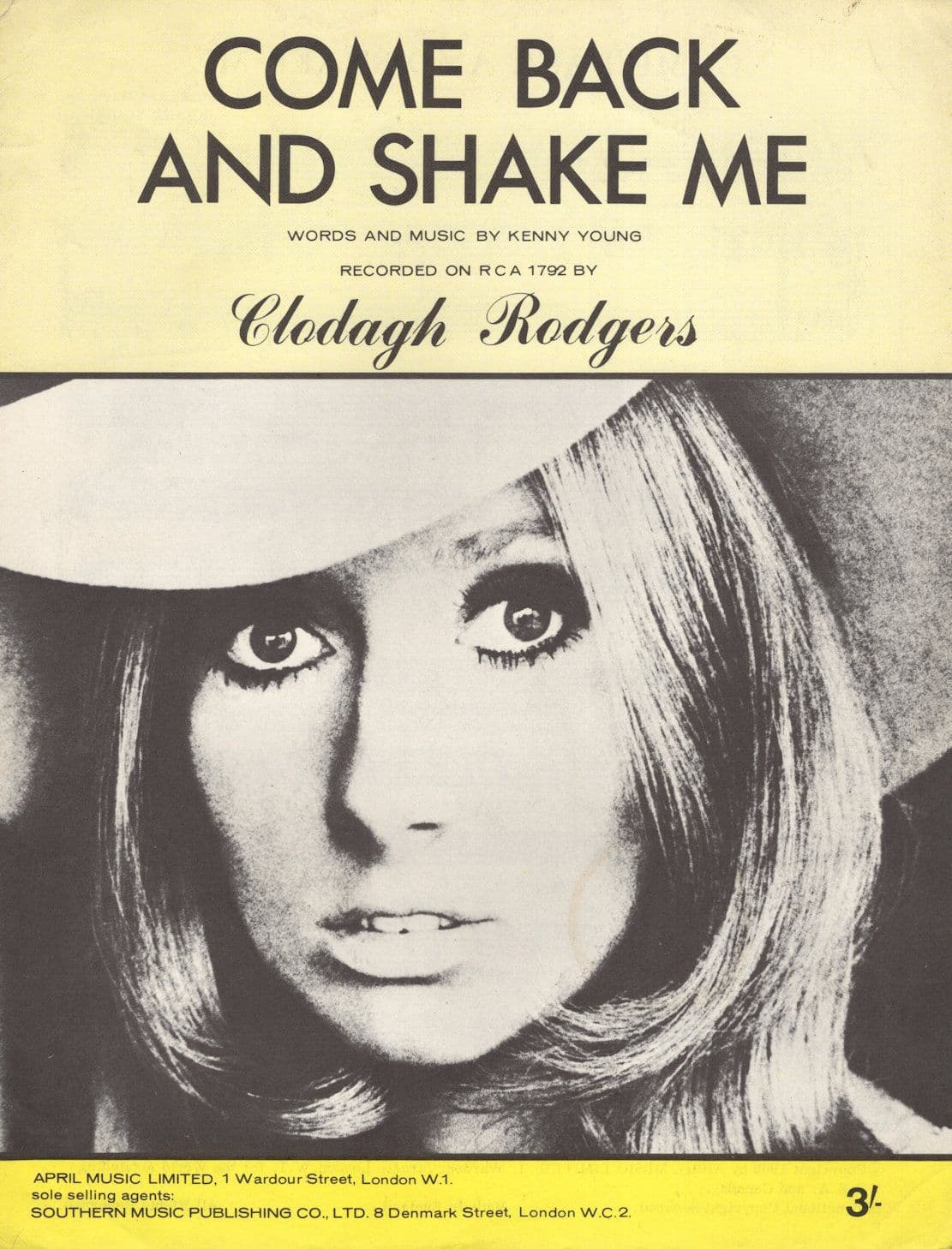 Clodagh Rogers Come Back & Shake Me Sheet Music