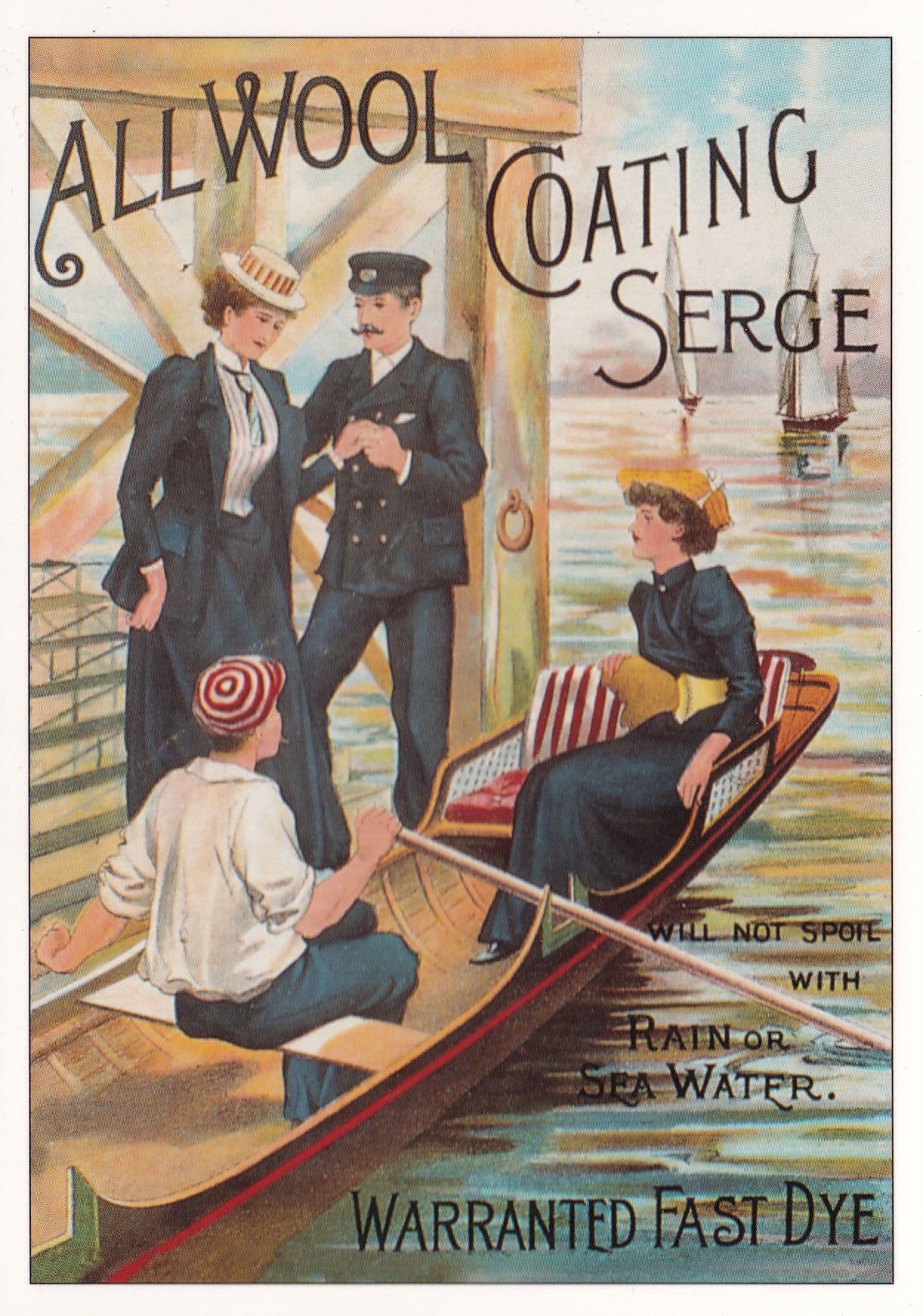 Clothes Dye All Wool Coasting Serge Advertising Postcard